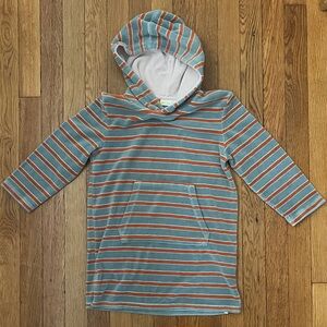 Mini Boden Striped Terrycloth Swim Coverup